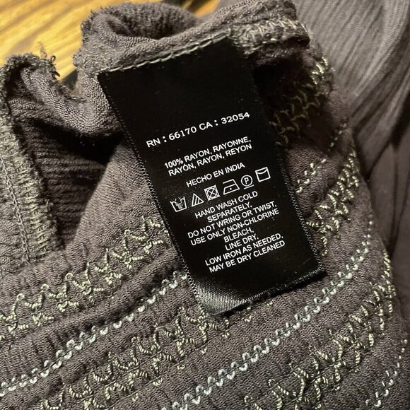 ett:twa Anthropologie Sz S Gauze Boho High Rise Pull On Sulawesi Smocked Joggers - Picture 11 of 12